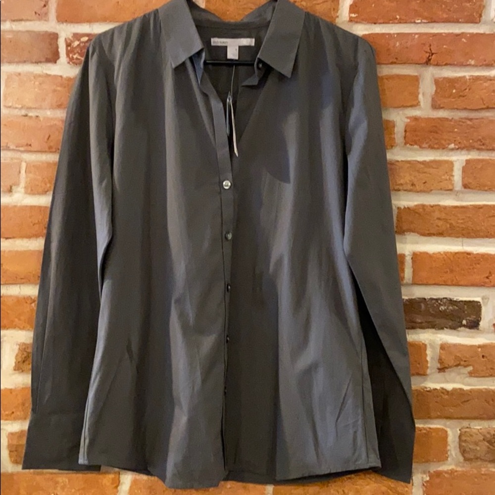 NWT Gray Button down shirt, long sleeve, Sz L
